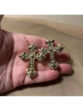 Ask & Embla Gold Cross Ear Hangers Ear Weights